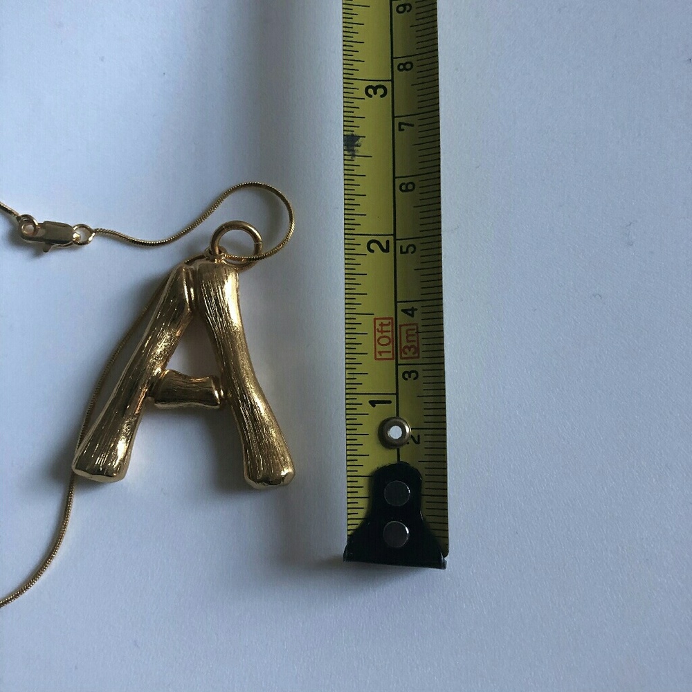 Alphabet bamboo necklace A